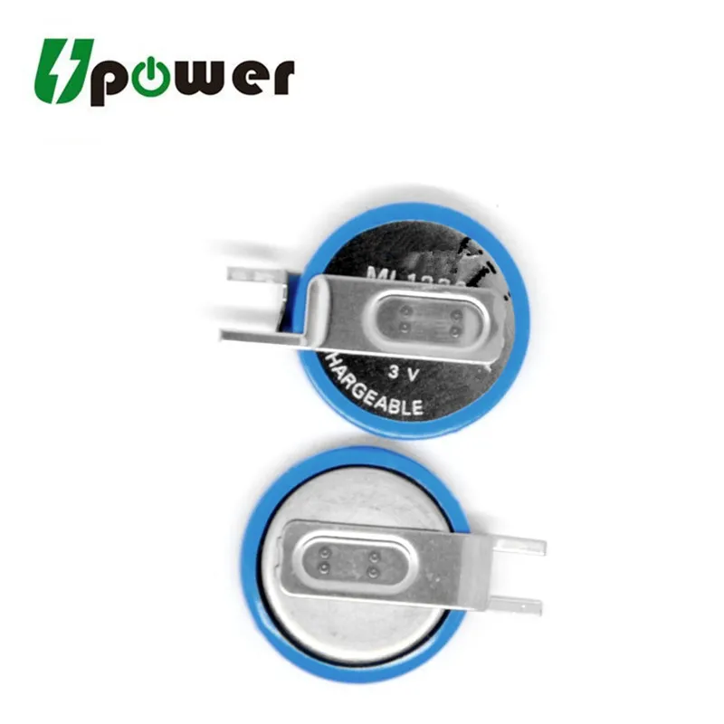 3v Rechargeable Battery Ml1220 Lithium Button Cell With Solider Tabs Buy 3v Rechargeable