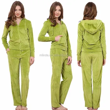 green jogging suit