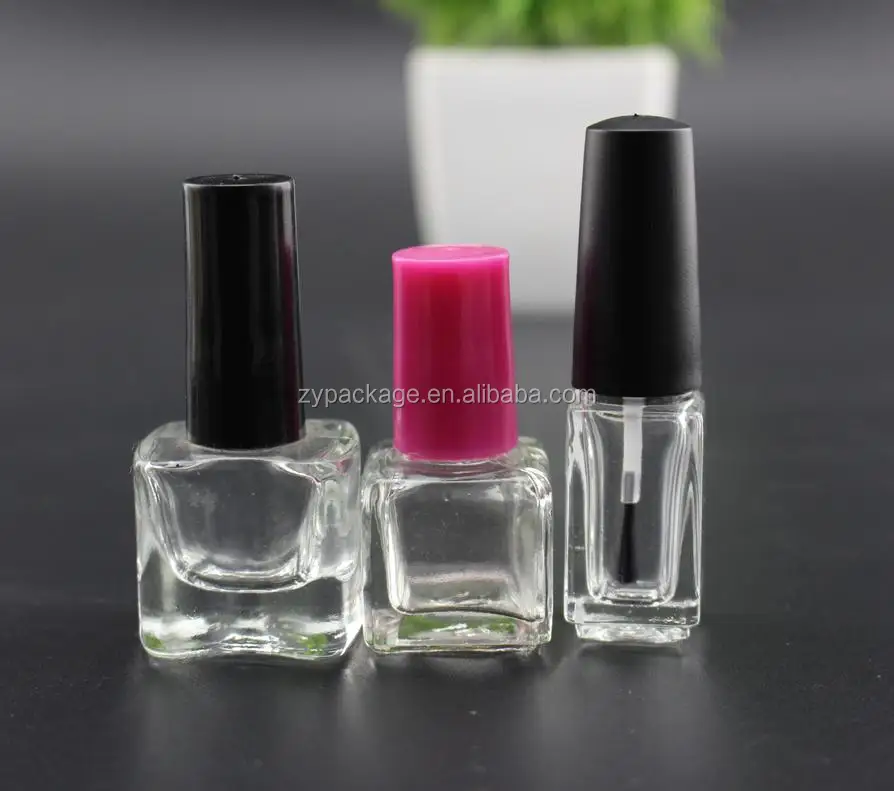 Unique Nail Polish Bottles Glass Nail Polish Bottle With Brush Lid 5 Ml