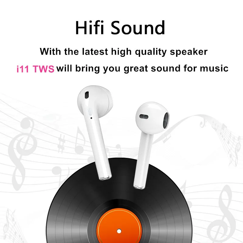 Super promotion ! Factory wholesale New i11 TWS True Bass Headphone Mini Wireless 5.0 Earbuds Bluetooth Earphone For ios android - ANKUX.COM