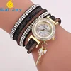 WJ-7460 New Arrival Hot Sale Quartz Watch Key Pendant Bracelet Wristwatch Digital Dial With Spot Drill Case Watch For Lady