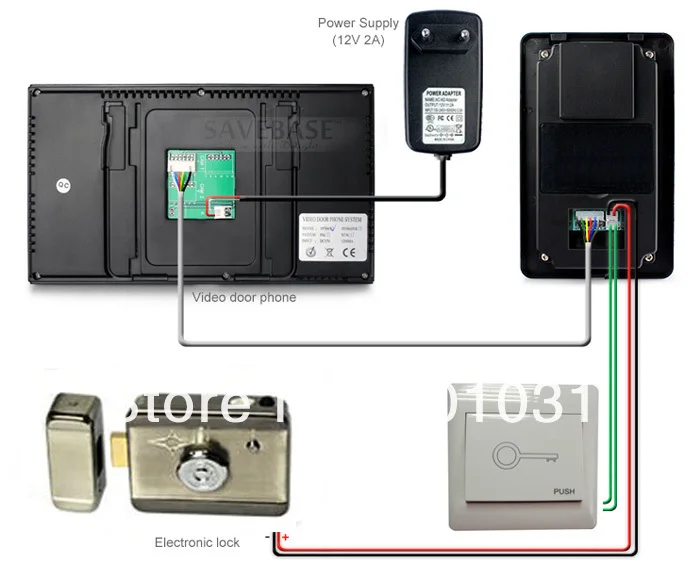 New 7inch Video Door Phone With Rfid Card System Include 1pc Camera 1pc Monitor 1pc Door Button 1pc Electric Lock 10pc Emkeyfob Buy Video Door