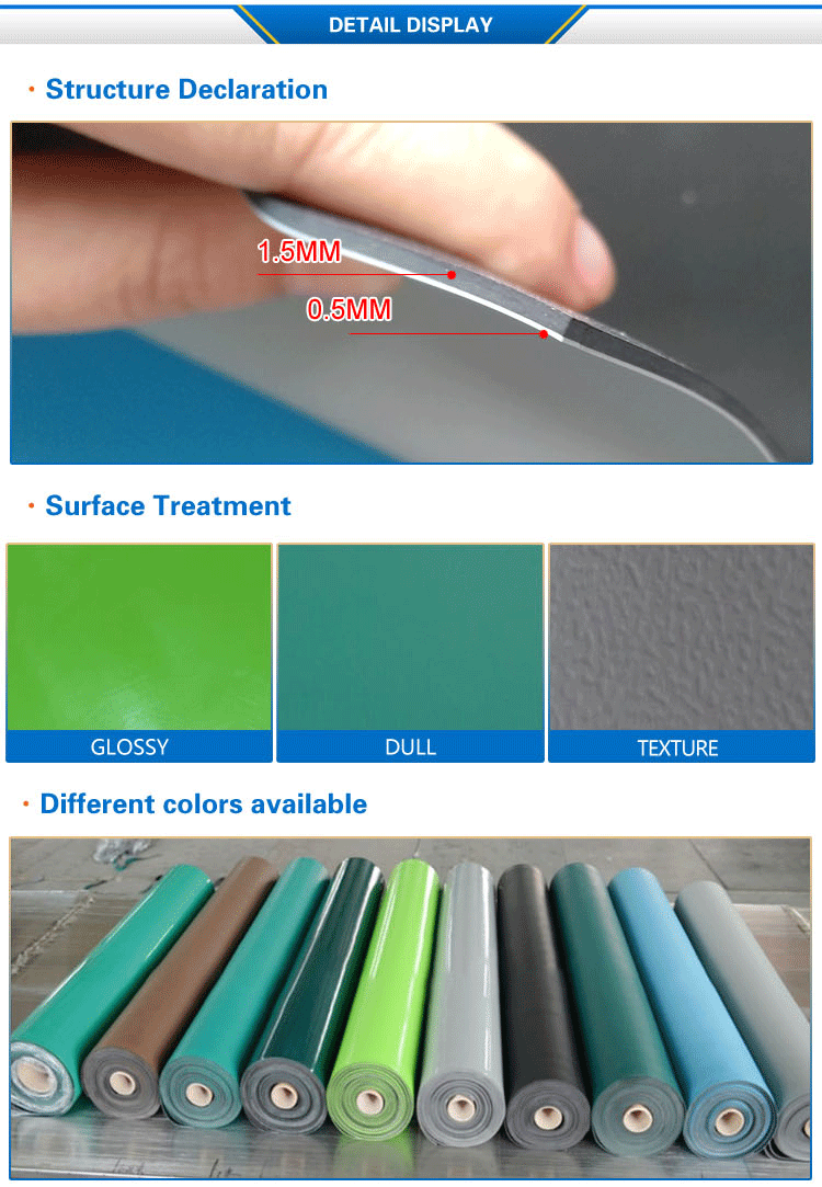 waterproof rubber anti static industrial table mats