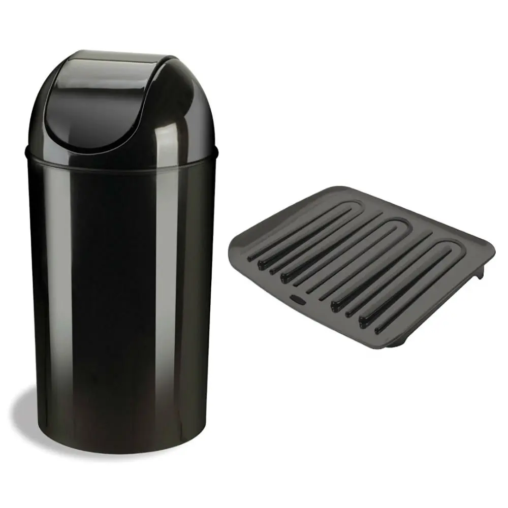 Combo Of Umbra Grand 10 Gallon Recycling Trash Can Waste Combo Of Umbra Grand 10 Gallon Recycling Trash Can Waste Receptacles Container With Lid And