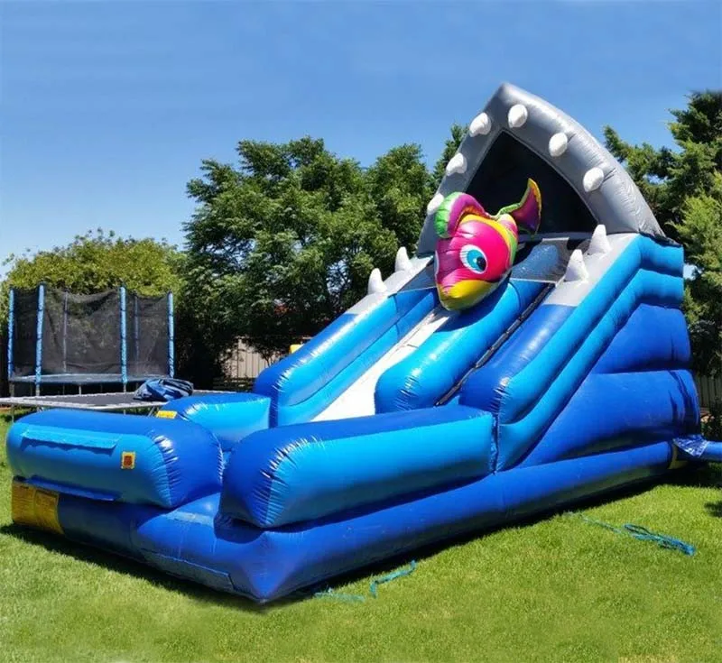 inflatable shark water slide