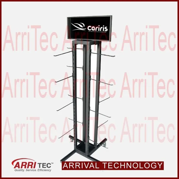 Custom Retail Shop Floor Standing Product Display Rack For Hanging