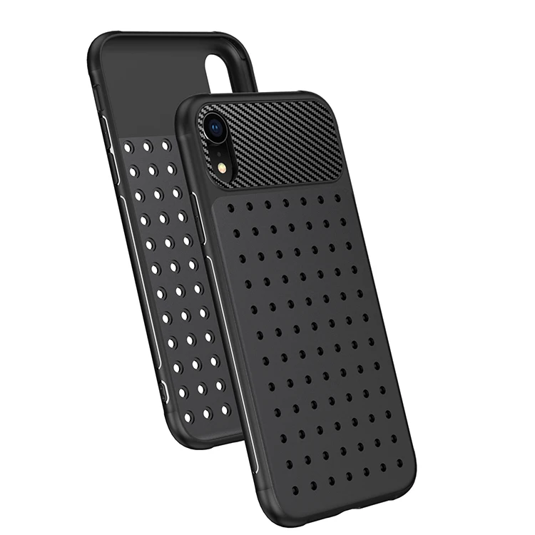 豪华散热针孔式后盖手机壳适用于 iphone xr (2018) 6.1英寸
