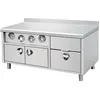 Stainless Steel Commercial Bar Work Station Cabinet/Restaurant Table with Cup Dispenser Factory/SUS Kitchen Bench