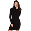 Autumn&Winter Fashion Women High Neck Knit Pullover Sweater Dress