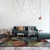 Luxury Modern American style green plants high quality polyester made modern center carpet rugs living room or bedroom doormat