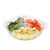 Acrylic Ice Chilled 3 Compartments Serving Platter with Dome Lid