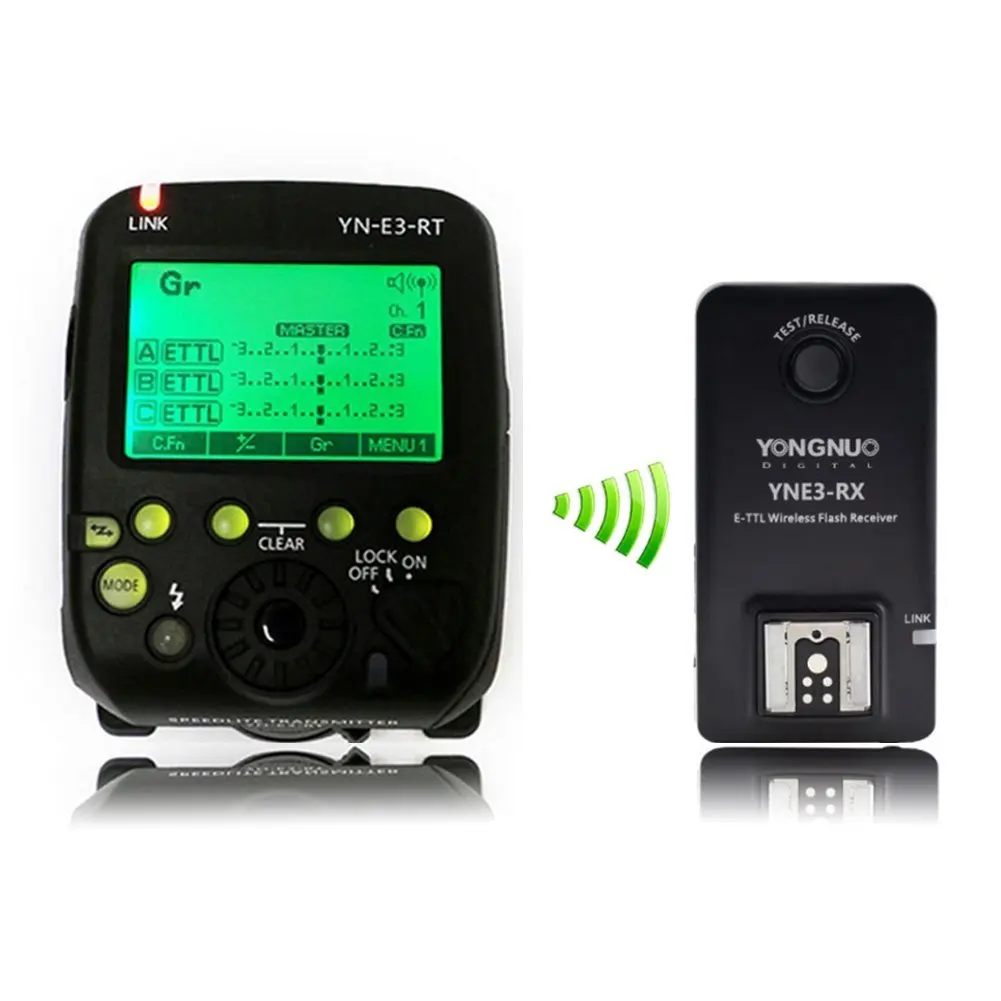 YONGNUO YN-E3-RT Wireless Radio Tranmsitter+ YN-E3-RX WirelEss Radio Receiver HSS ETTL for 600EX-RT, 580EX II, 430EX II,YONGNUO YN565EX II,YN568EX II Flash Speedlite