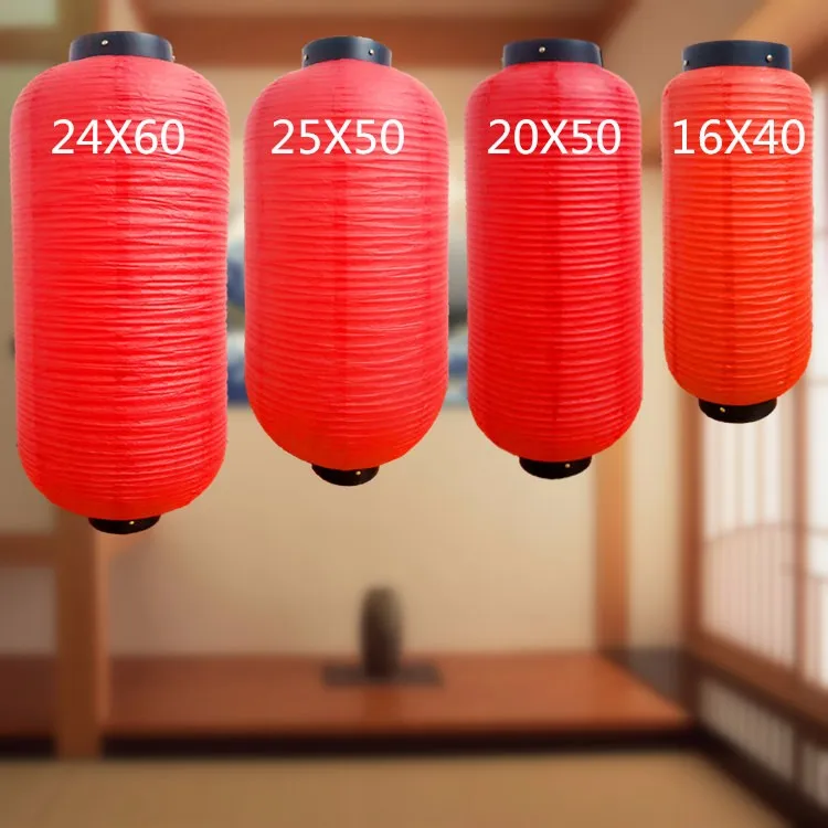 Custom Printed Red Japanese Style Outdoor Hanging Paper Lanterns Crafts