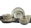 Japanese style antique beige fine stoneware tableware set moroccan dinnerware set