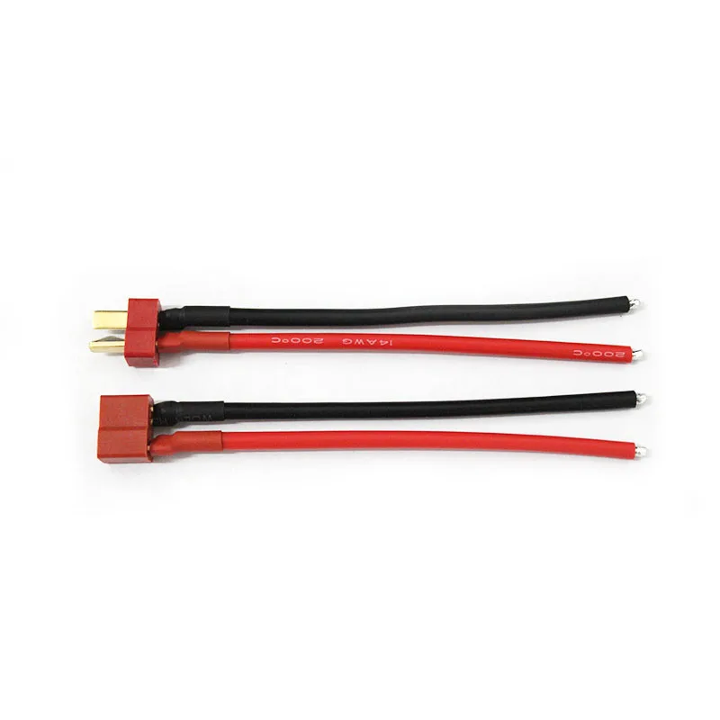 Deans T Connector Plug Female Male Charger Cable With Silicone Wire 14awg 100mm For Rc Lipo