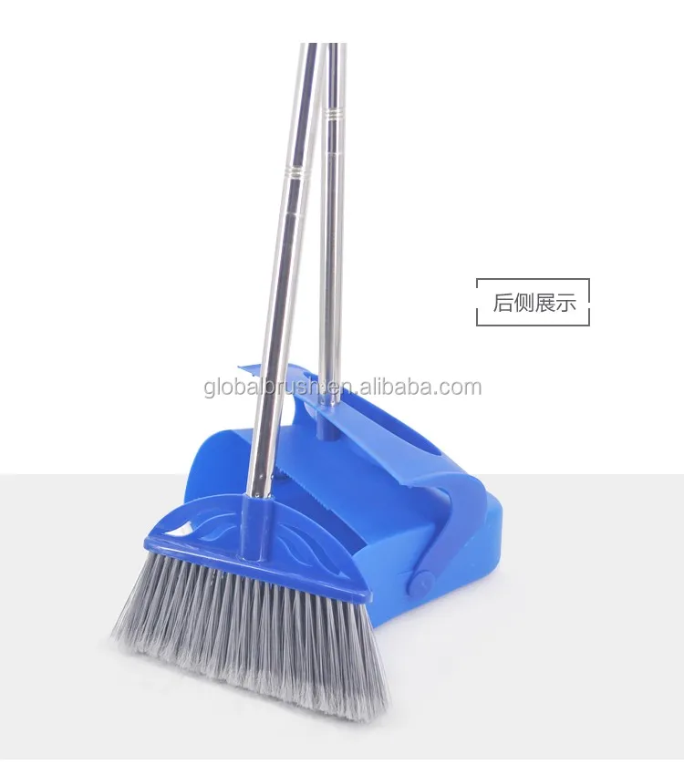 Hq0807 Set Cleaning Broom Dustpan With China Broom Stick Stainless
