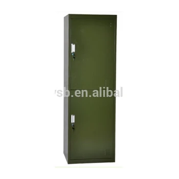 2 Tier Green Lockable Military Clothes Storage Kd Metal Wardrobe