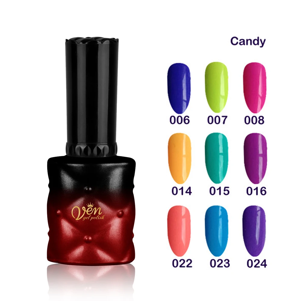 6pcs VEN Modern candy color LED UV gel nail polish 15ml 24 colors for choices