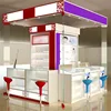 2016 fashion cosmetic display counter and kiosk for cosmetic shop design