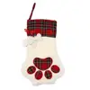 Dog paw Christmas stockings children's Christmas stockings gift bag