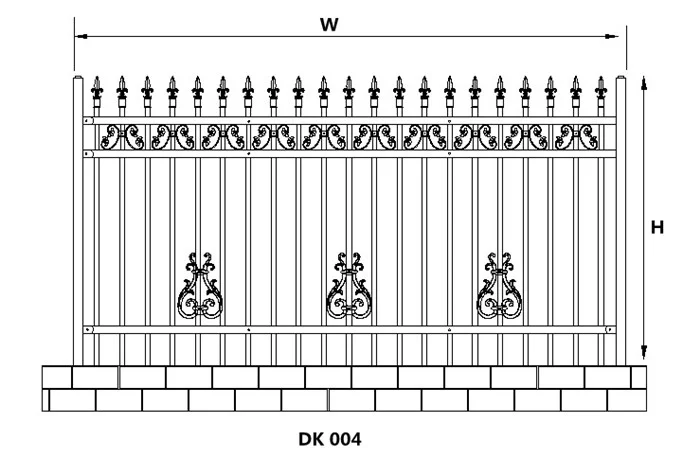DK004 Cheap 8x8 garden decorative corrugated metal galvanized Fence panels