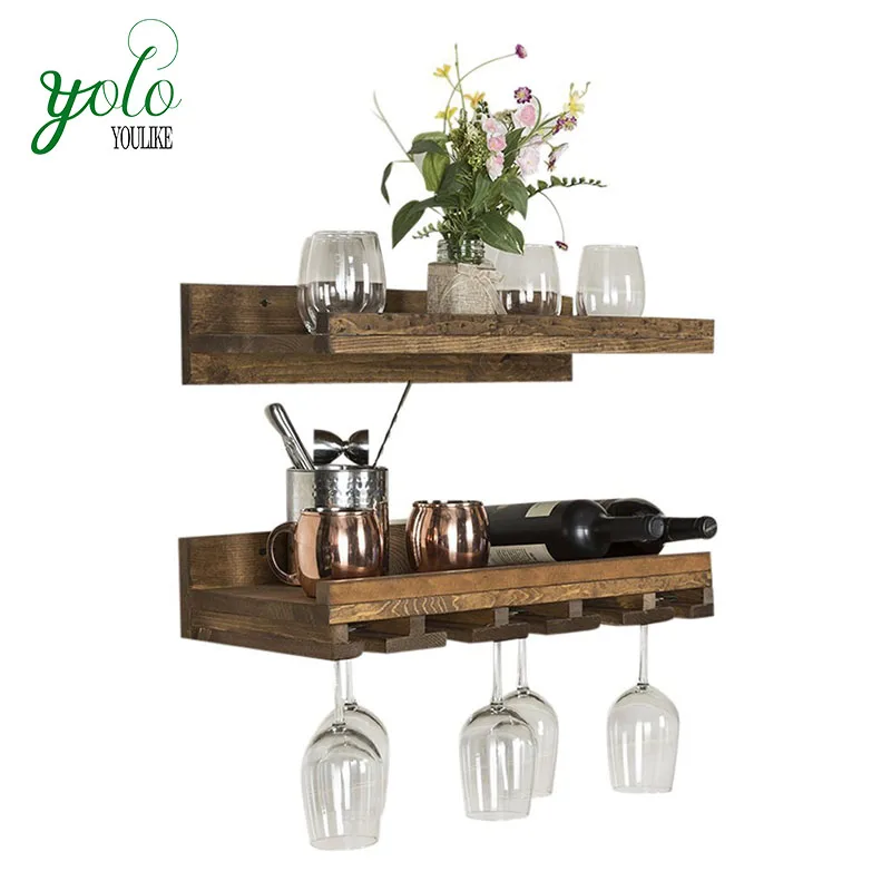 Wall Mounted Wooden Floating Wine Shelf Buy Floating Wine Shelf