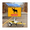 Outdoor Battery Solar powered mobile lift car LED display support 4G U disk playback crossroads park LED advertising screen