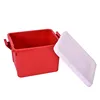 Healthy Material red gray toy and clothes 60l plastic storage boxes crates with lids