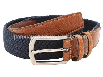 mens fabric and leather belts