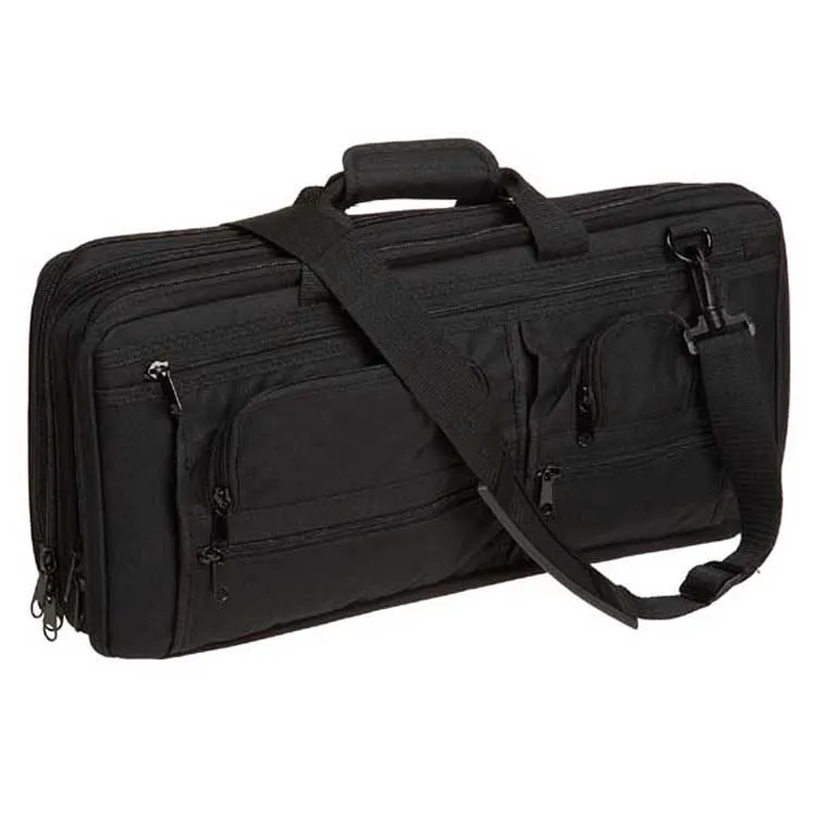 Deluxe Black Kitchen Cook Knife Tool Bag Double 18 Pocket Professional