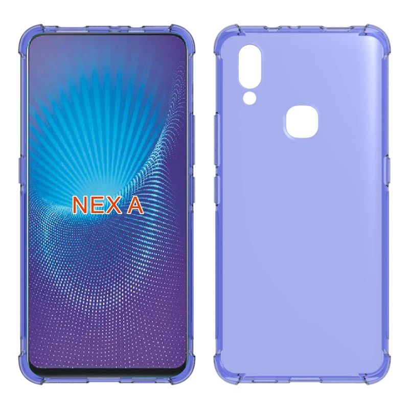 Transparent Shockproof soft Tpu cover case For Vivo NEX A