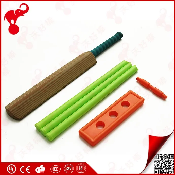 Ce Rohs Certificated Eva Foam Woodgrain Kids Mini Cricket Bat And Ball