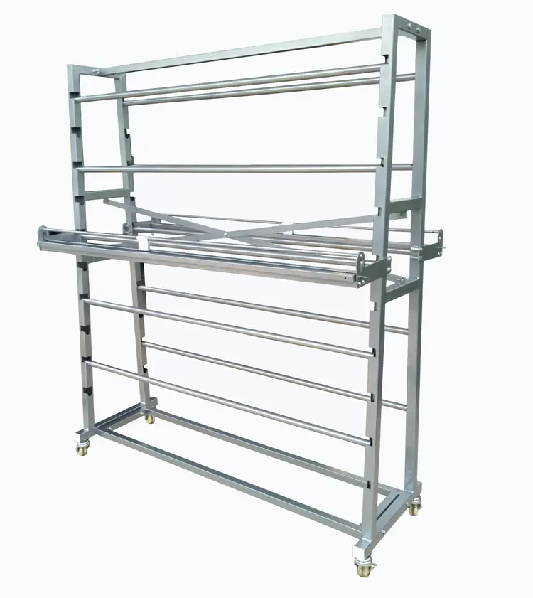 Aframe Doublesided Metal Curtain Display Rack/fabric Roll Shop