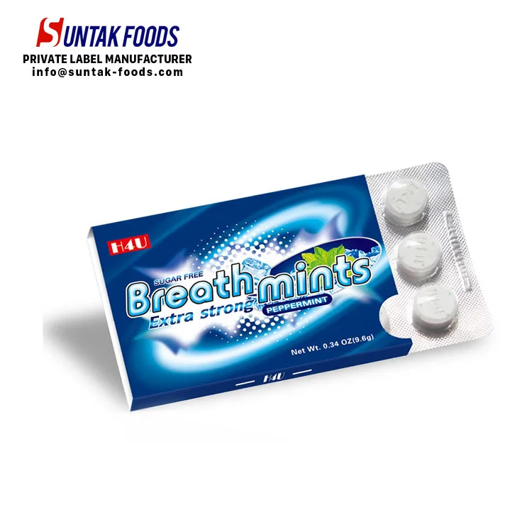 9.6g Good Quality Sugar Free Xylitol Strong Peppermint Flavor Blister