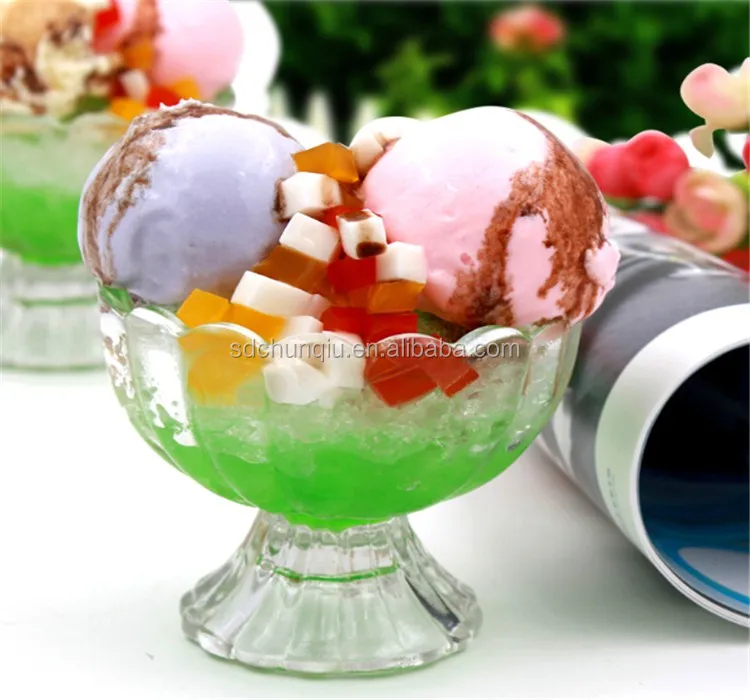 Leadfree 150ml Lotus Shaped Pudding Cup Ice Cream Glass Bowl Sundae