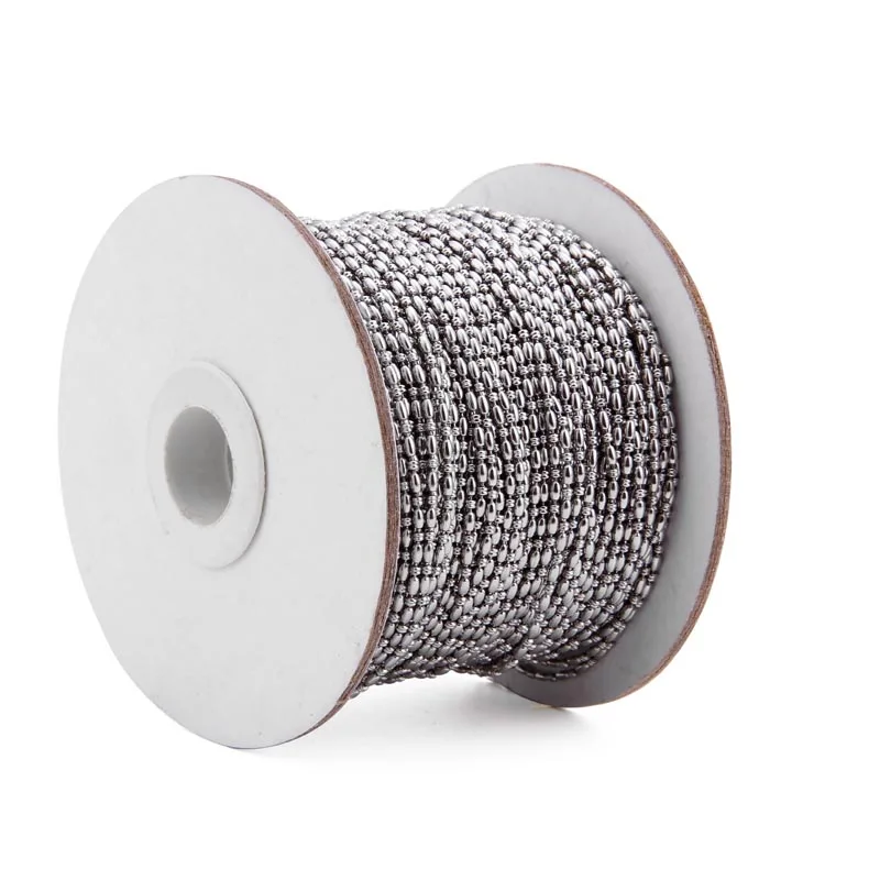 时尚银金属首饰项链球链