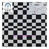 100% polyester black and white squares dazzling heavy woven fabric