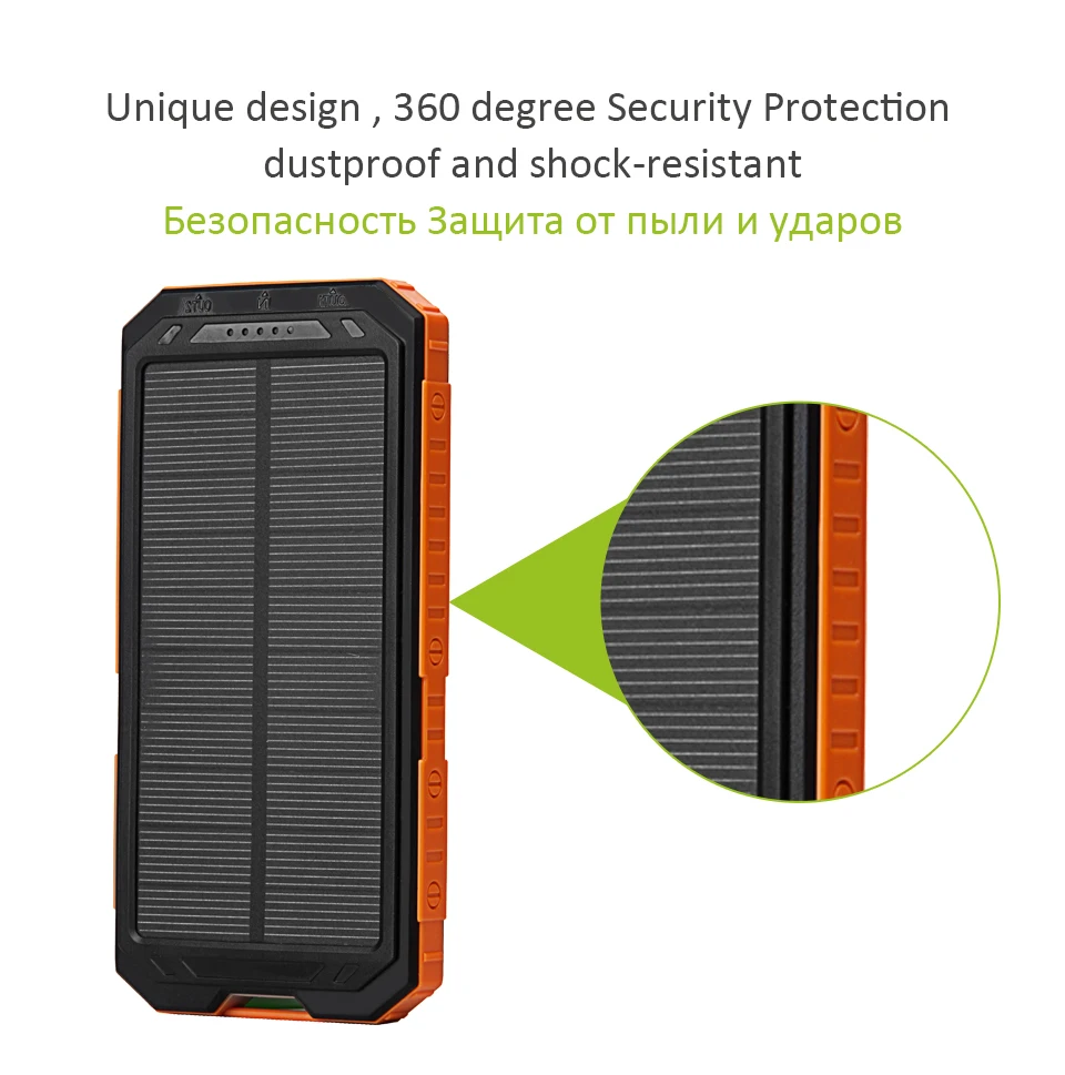 Solar power bank 24000mah mobile charger power bank battery for samsung - ANKUX.COM