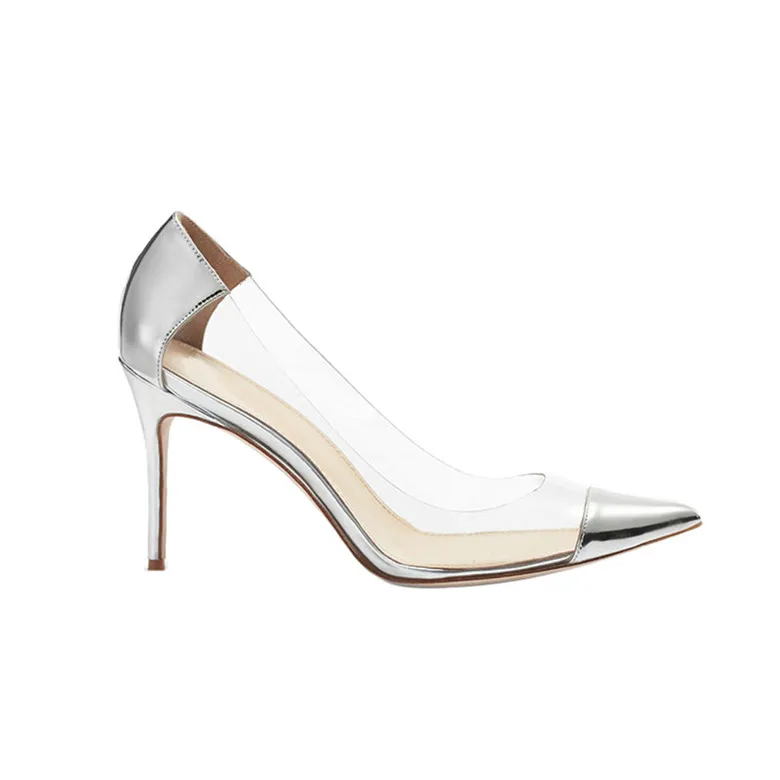 pointed perspex heels