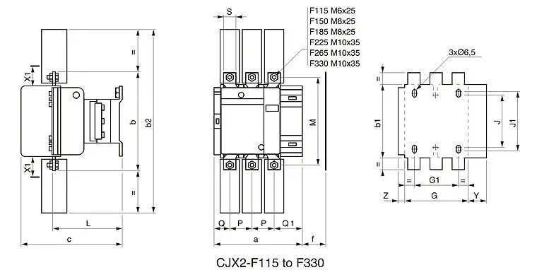 Cjx2 2508 контактор схема