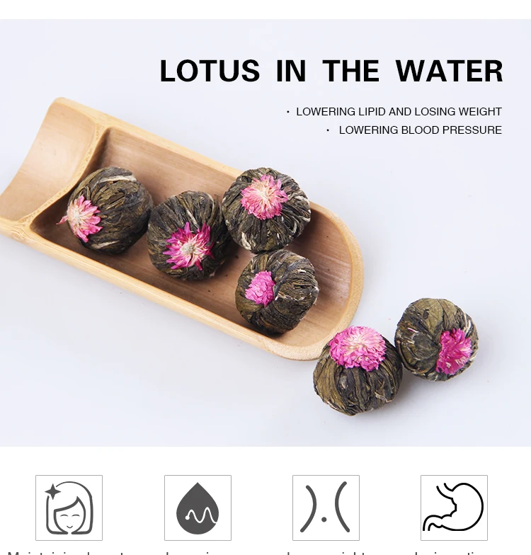 Organic Blooming Tea with Blooming Flower Healthy Blooming Tea Ball with Globe Amaranth - 4uTea | 4uTea.com