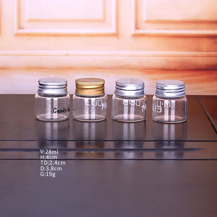 Mini Glass Tube 20ml Small Glass Jar With Screw Top Lids - Buy Mini ...