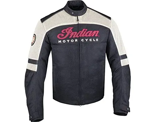 MENS BLACK LIGHTWEIGHT MESH MOTORCYCLE JACKET BY INDIAN MOTORCYCLE (XL)