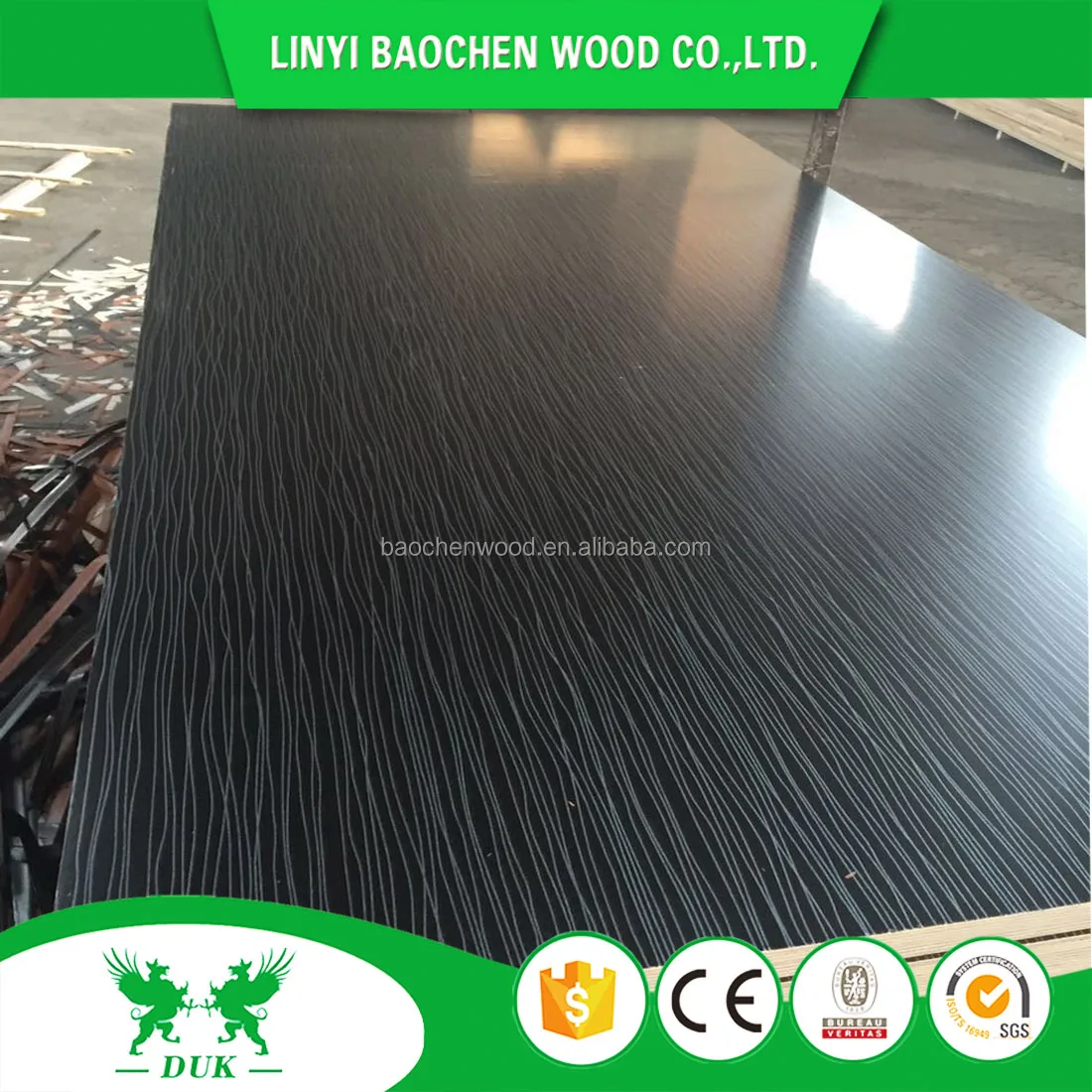 18mm Melamine Laminated Plywood,Cheap Price Black Melamine Sheet 1220 X