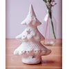 Holiday decoration led lighted ceramic christmas tree white