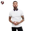 Hiqh Quality Contrast Collar 100% Cotton Pique Mens Customized Blank Polo T Shirts