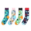 Mens polka dot socks men casual cotton socks 8 colors lovely socks for women