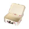 Cardboard suitcase gift box, cardboard carrying box with handle and own logo