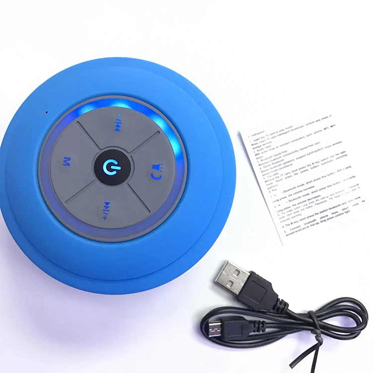 Waterproof bt shower speaker RGB led speaker with suction speaker - ANKUX.COM