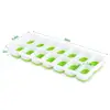 Spill-Resistant Lids 14 Shaped Cubes Each with Cover Flexible Rubber Ice Molds for Drinks Easy Release Silicone Ice Cube Trays
